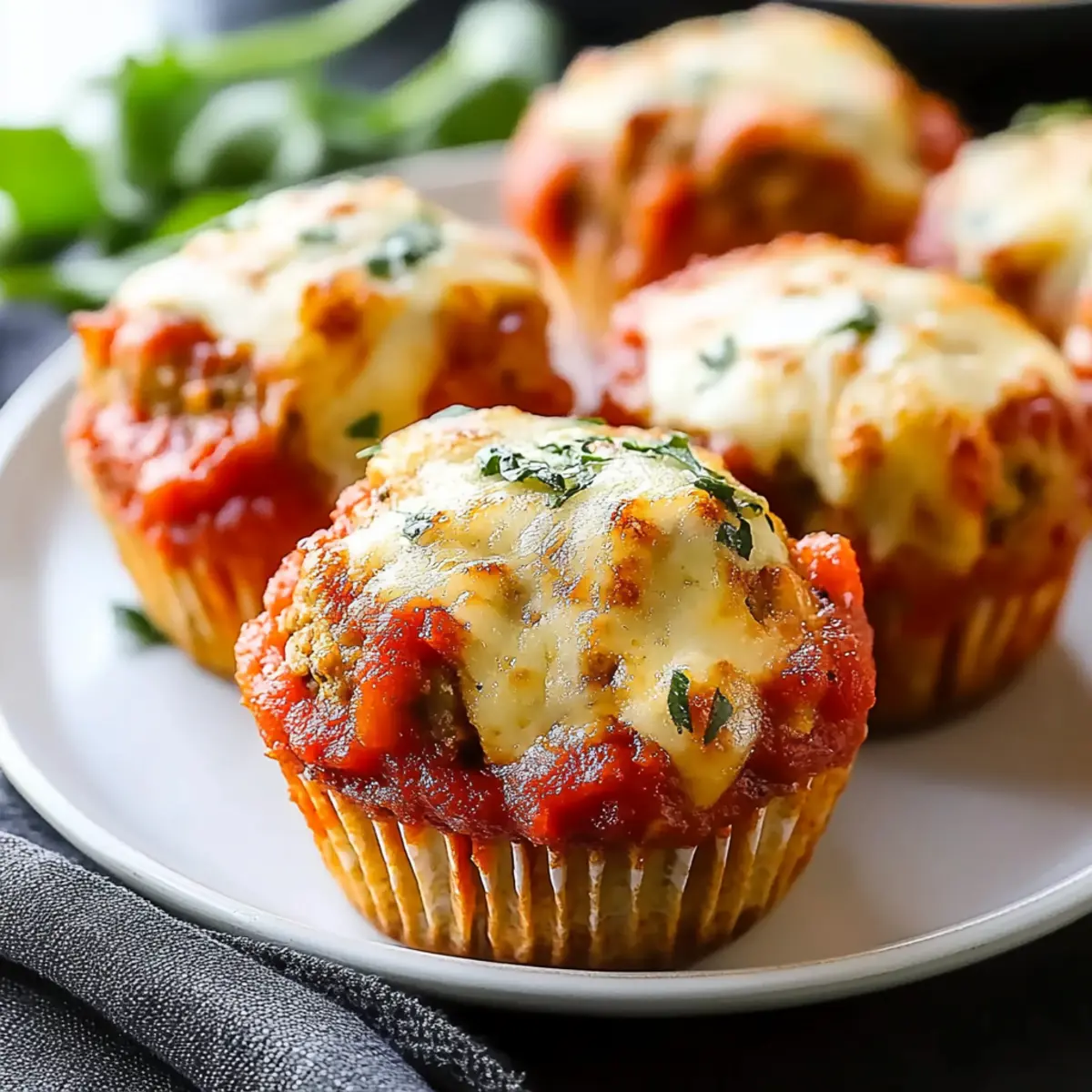 Chicken Parm Mini Meatloaf Muffins