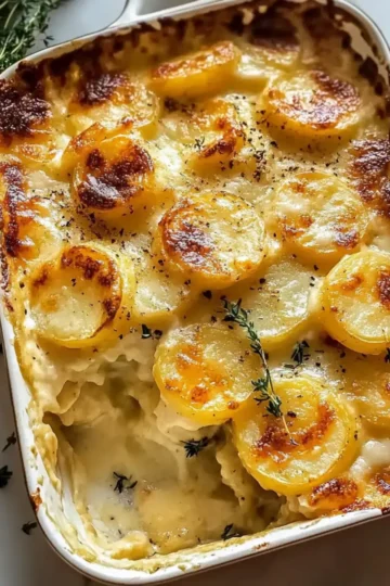 Cheesy Garlic Scalloped Potatoes