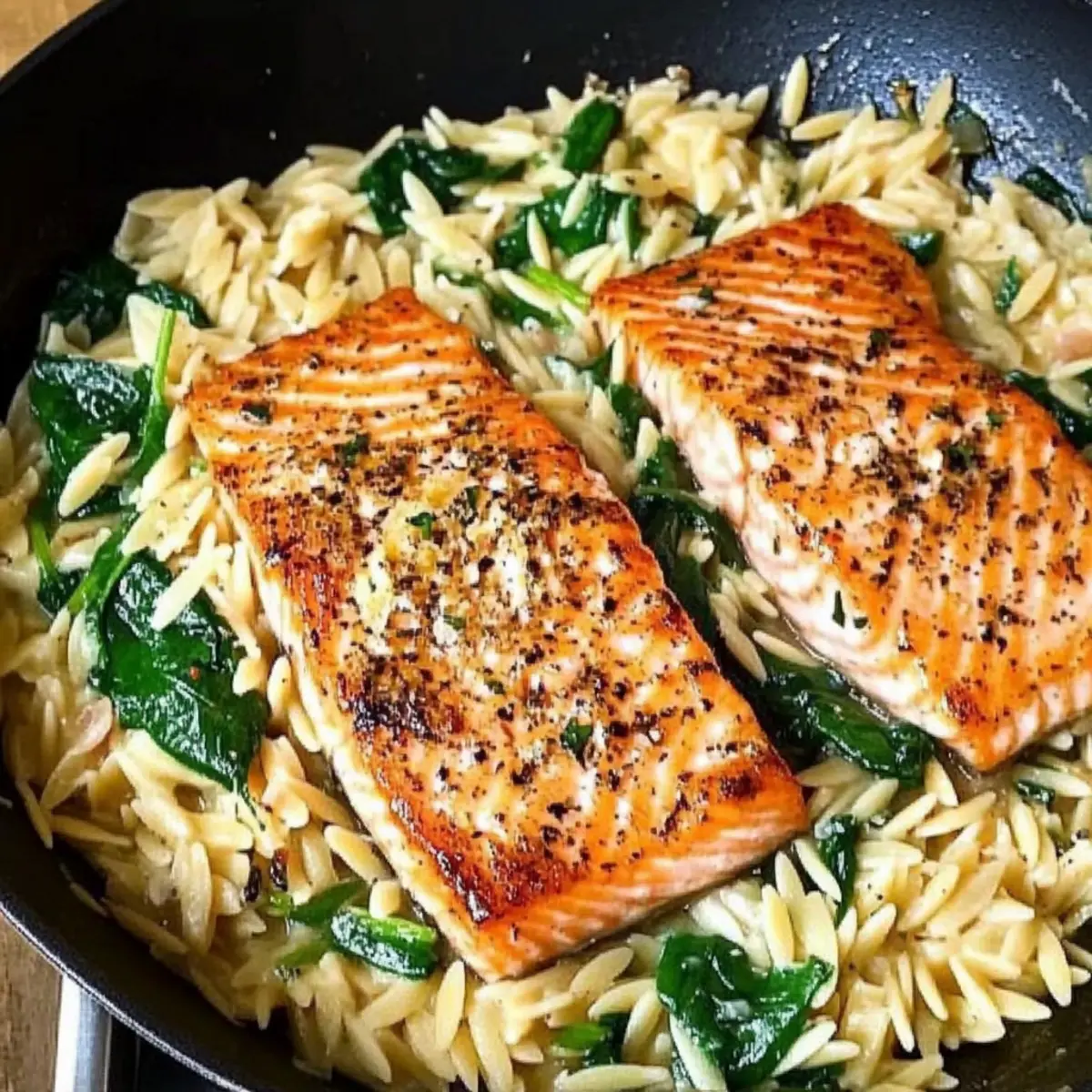 One Skillet Salmon with Lemon Orzo for Effortless Weeknight Comfort 2 89900b26 600c 4b6e 8cba bd16df517555 2 ymwsmq