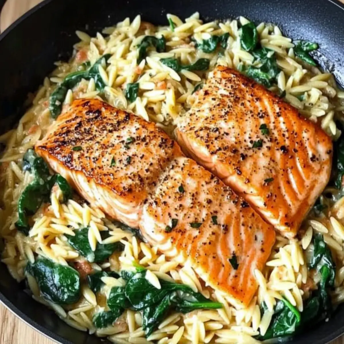 One Skillet Salmon with Lemon Orzo for Effortless Weeknight Comfort 3 89900b26 600c 4b6e 8cba bd16df517555 3 prlyn6