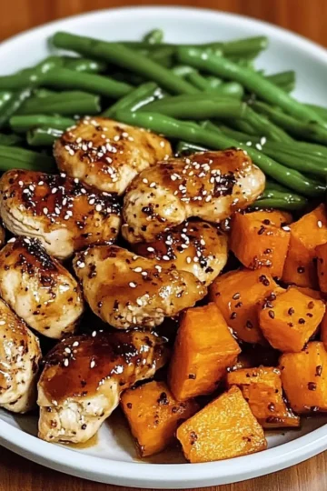 Honey Garlic Chicken and Sweet Potato