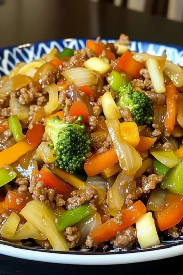 Ground Beef & Vegetable Stir-Fry