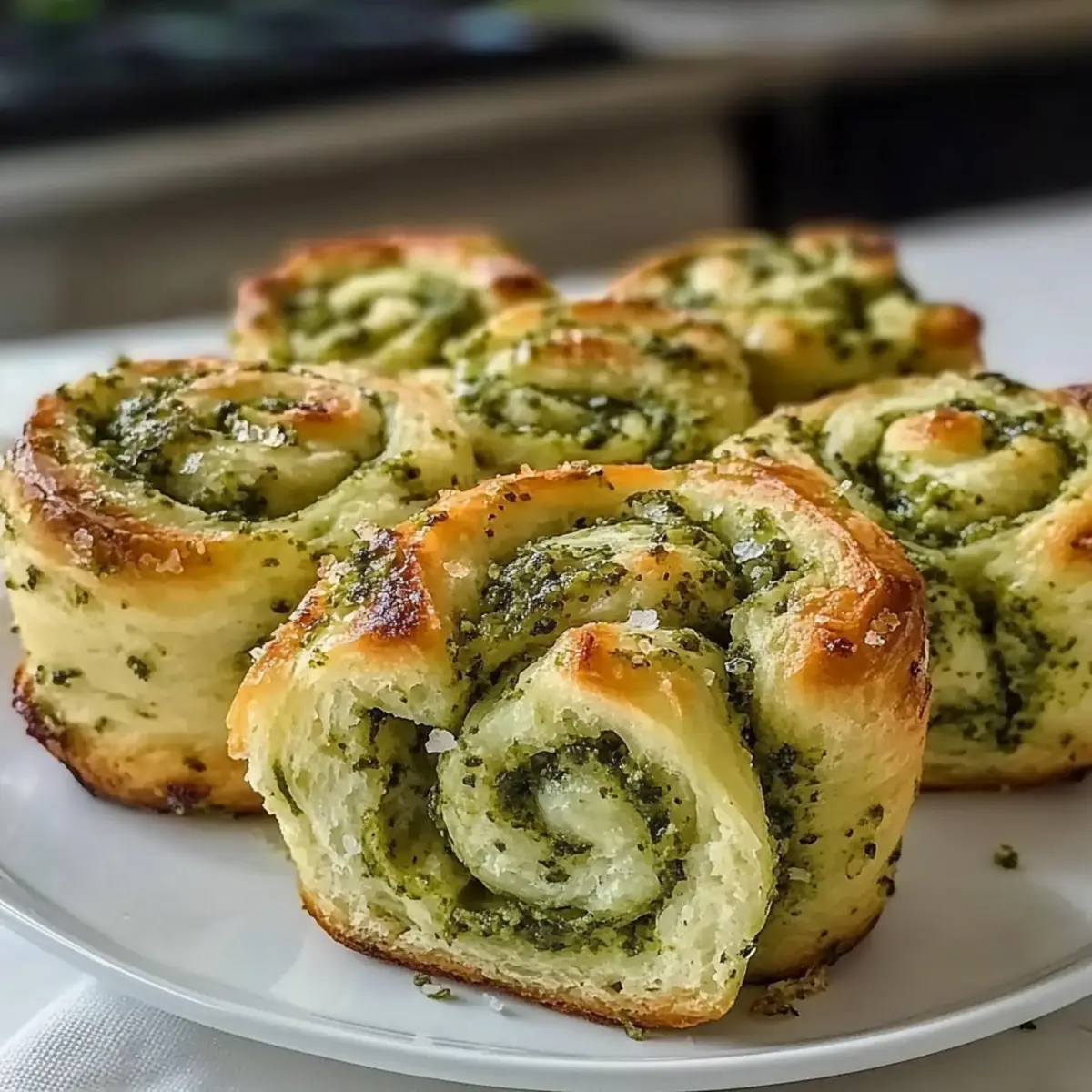St. Patrick’s Shamrock Garlic Pesto Rolls