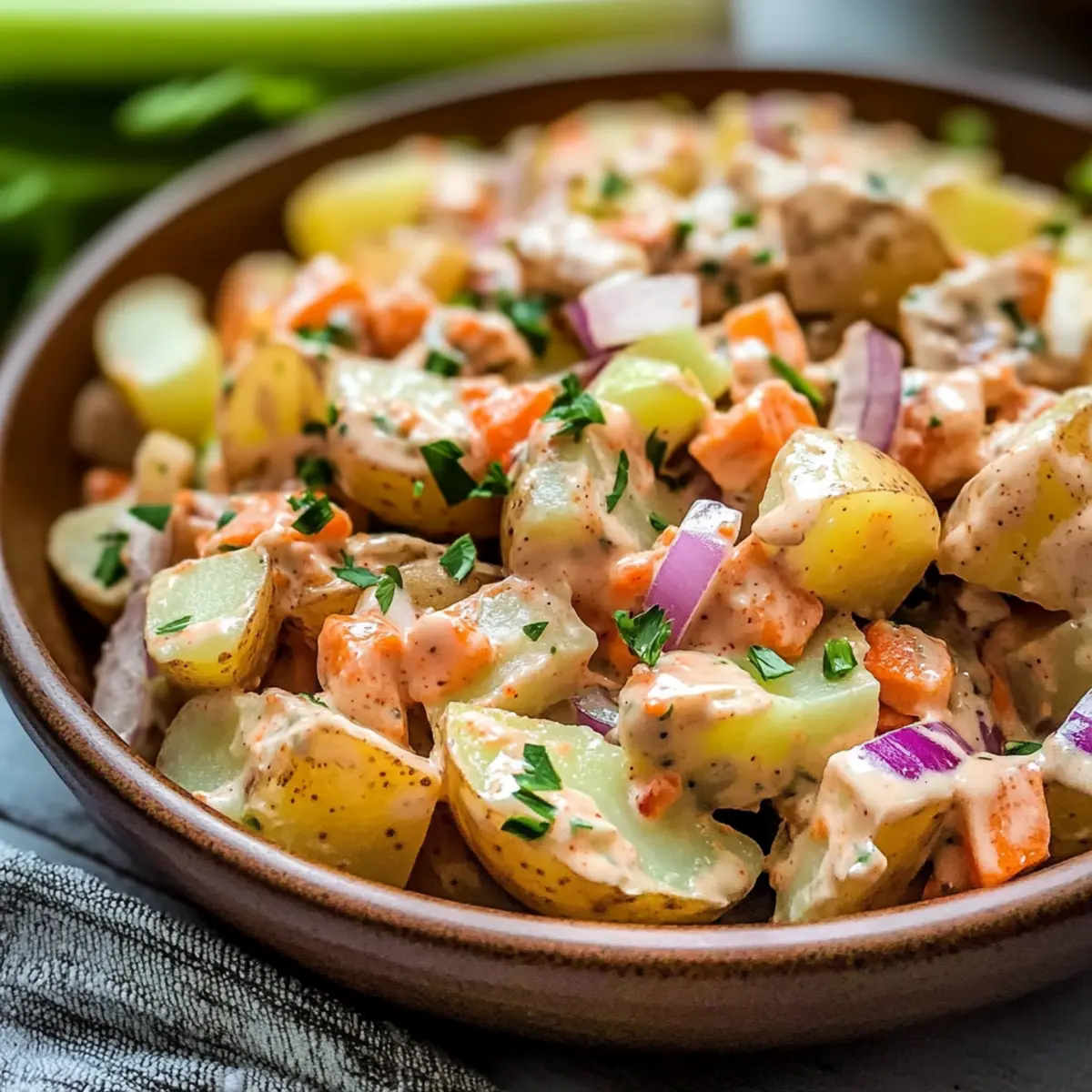 Spicy Buffalo Potato Salad