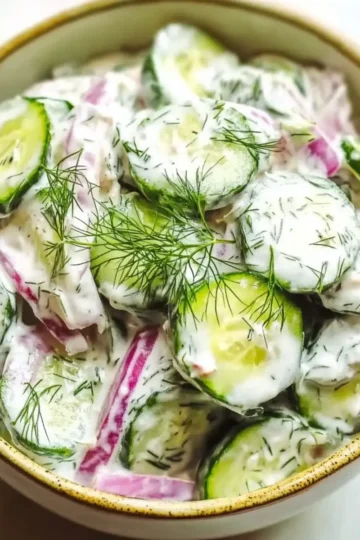 ZESTY GREEK YOGURT CUCUMBER SALAD