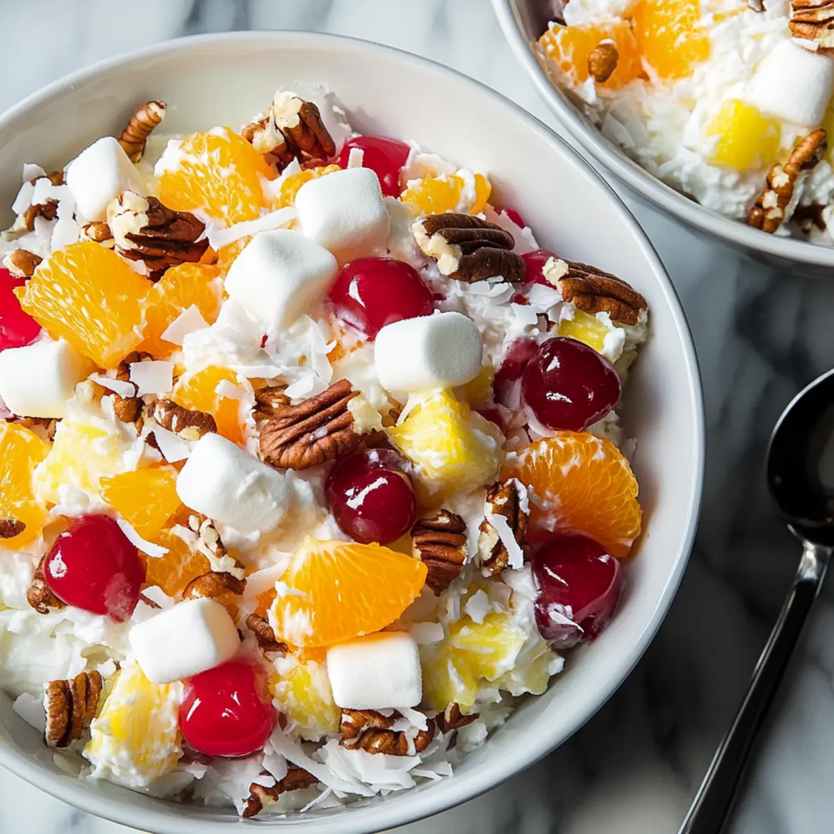 Irresistible Ambrosia Salad: A Creamy Fruity Delight 2 2acf767e cc1f 40b3 bc20 3b5dee4e93c6 2 qtiwni