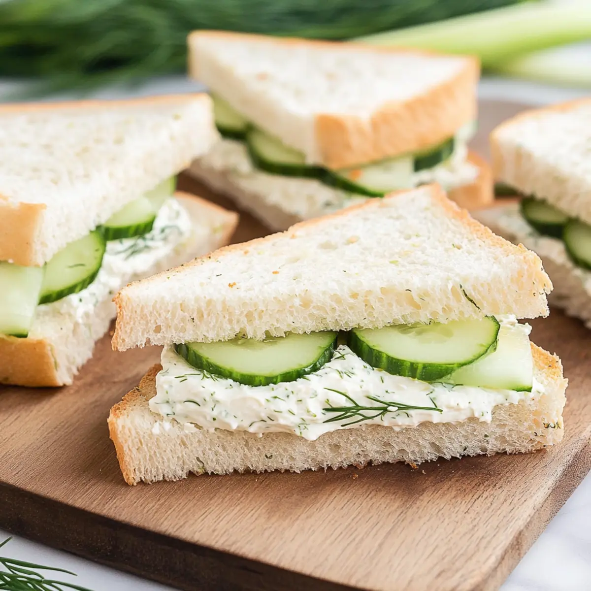 Cucumber Sandwiches with Creamy Garlic-Herb Delight 4 5a69bea8 3bdc 450e a535 b02347e14167 4 ynlyw1