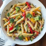 Tantalizing Pasta Salad Loaded with Fresh Veggies and Feta