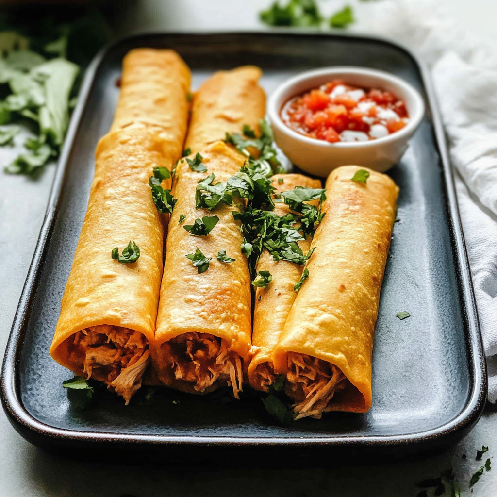 Taquitos Cheesy Chicken Roll-Ups Recipe 2 Taquitos Cheesy Chicken Roll-Ups Recipe