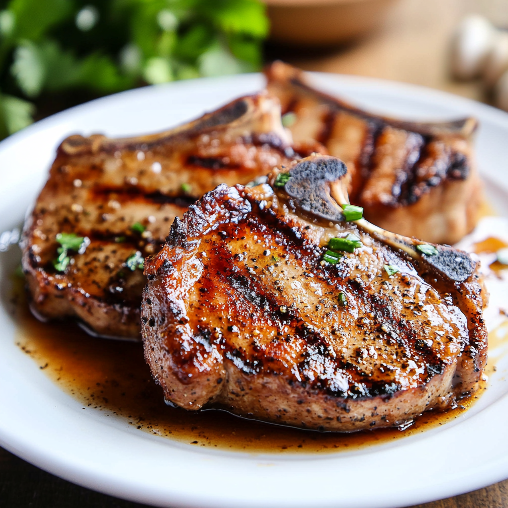 Grilled Pork Chops with Sweet Soy Marinade 1 Grilled Pork Chops with Sweet Soy Marinade