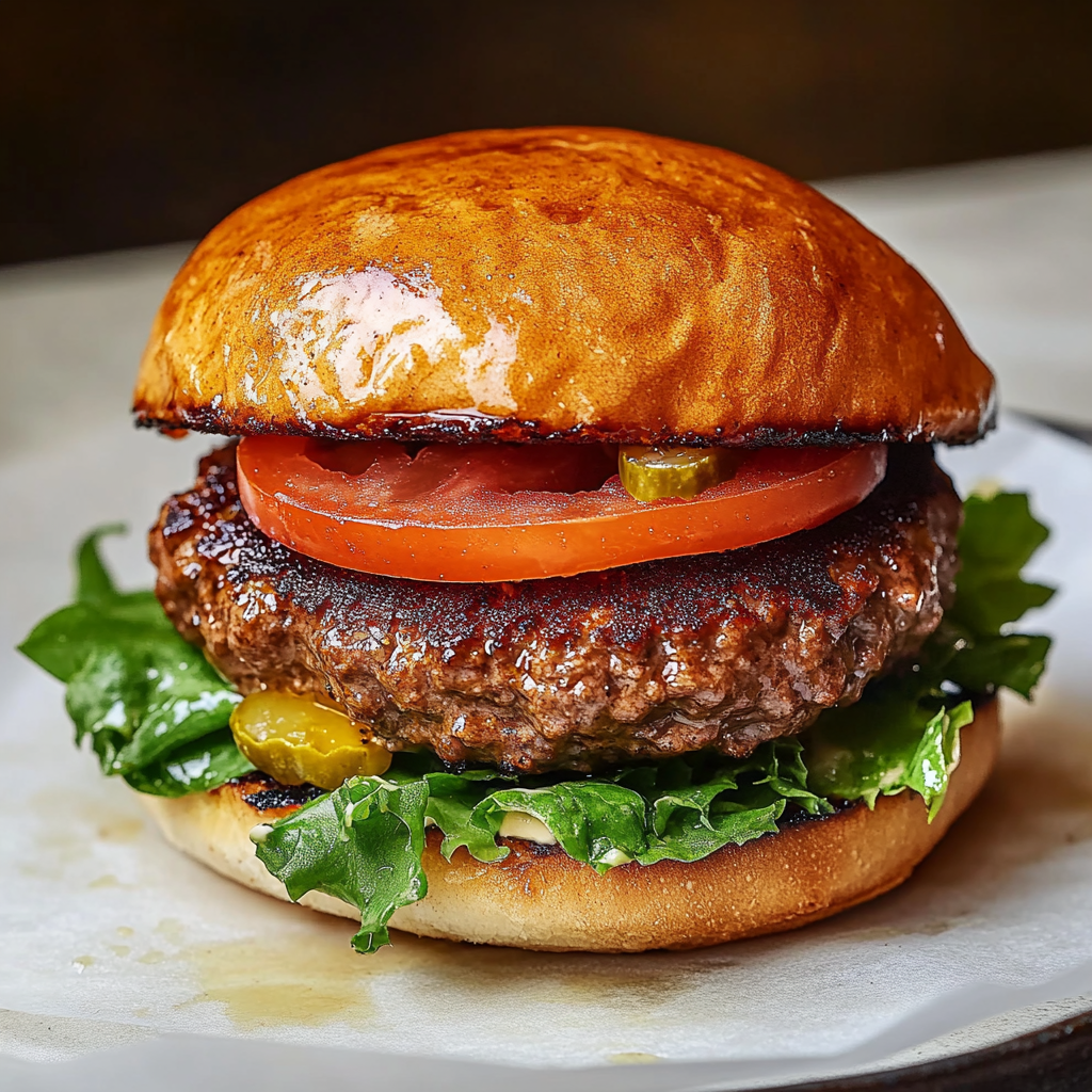 Grilled Burgers Packed with Garlic, Spice, and Juicy Flavor