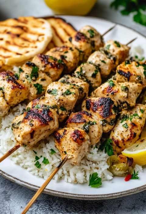 Greek Chicken Souvlaki Recipe with Fresh Marinade