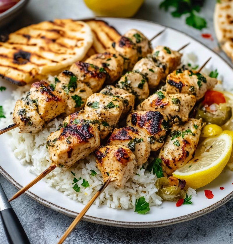 Greek Chicken Souvlaki Recipe with Fresh Marinade 6 Greek Chicken Souvlaki Recipe with Fresh Marinade