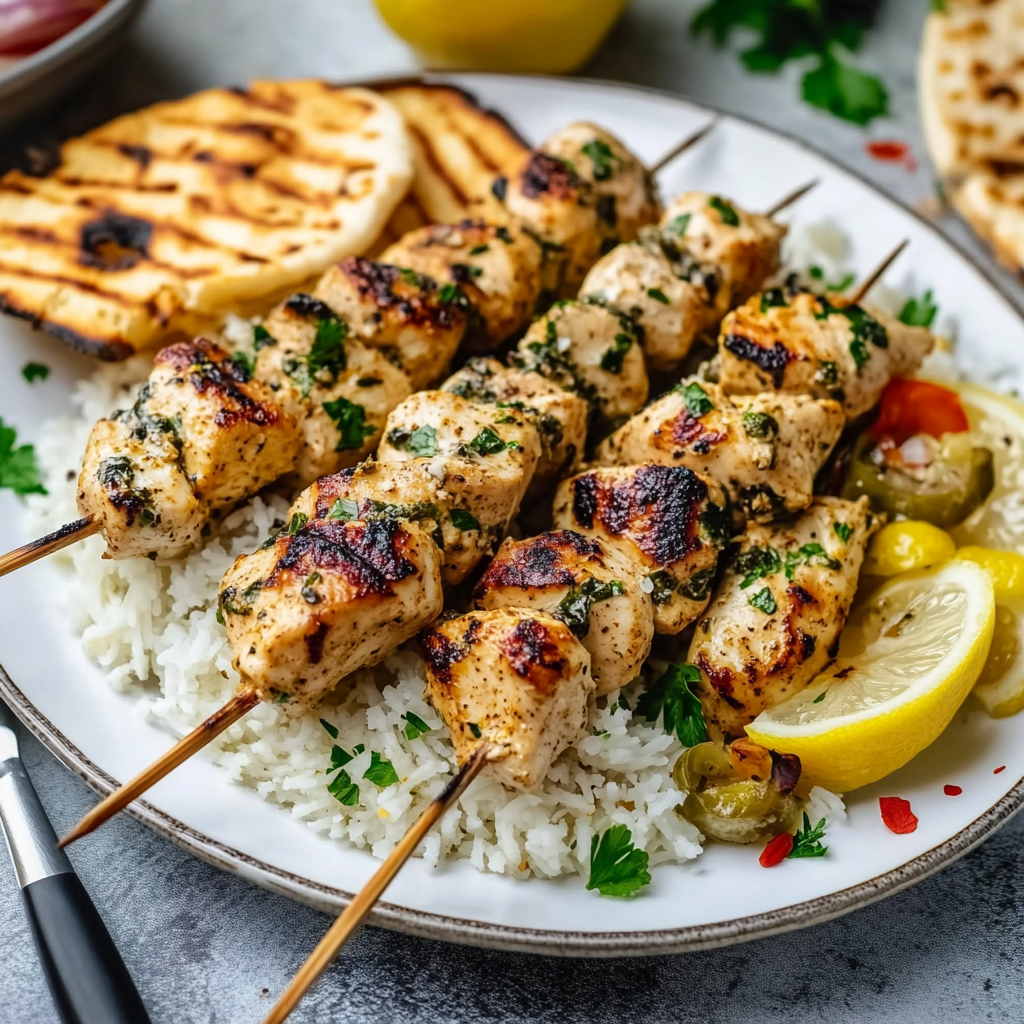 Greek Chicken Souvlaki Recipe with Fresh Marinade 2 Greek Chicken Souvlaki Recipe with Fresh Marinade