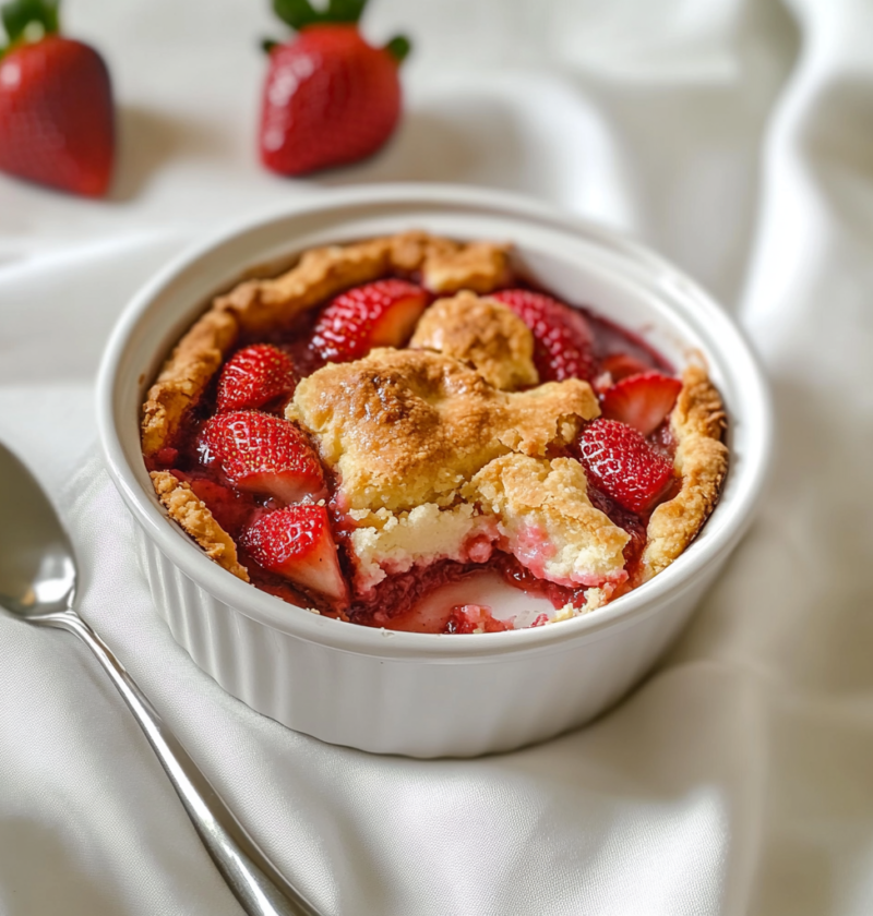 Strawberry Cobbler Recipe with Golden Crumb Topping Easy 1 Strawberry Cobbler Recipe with Golden Crumb Topping Easy