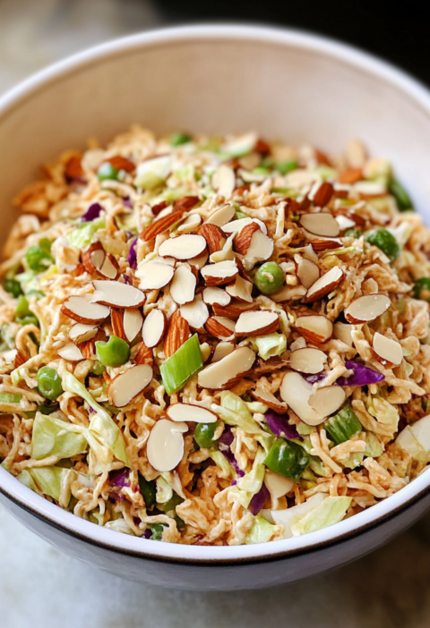 Crispy Asian Slaw Recipe with Ramen Noodles
