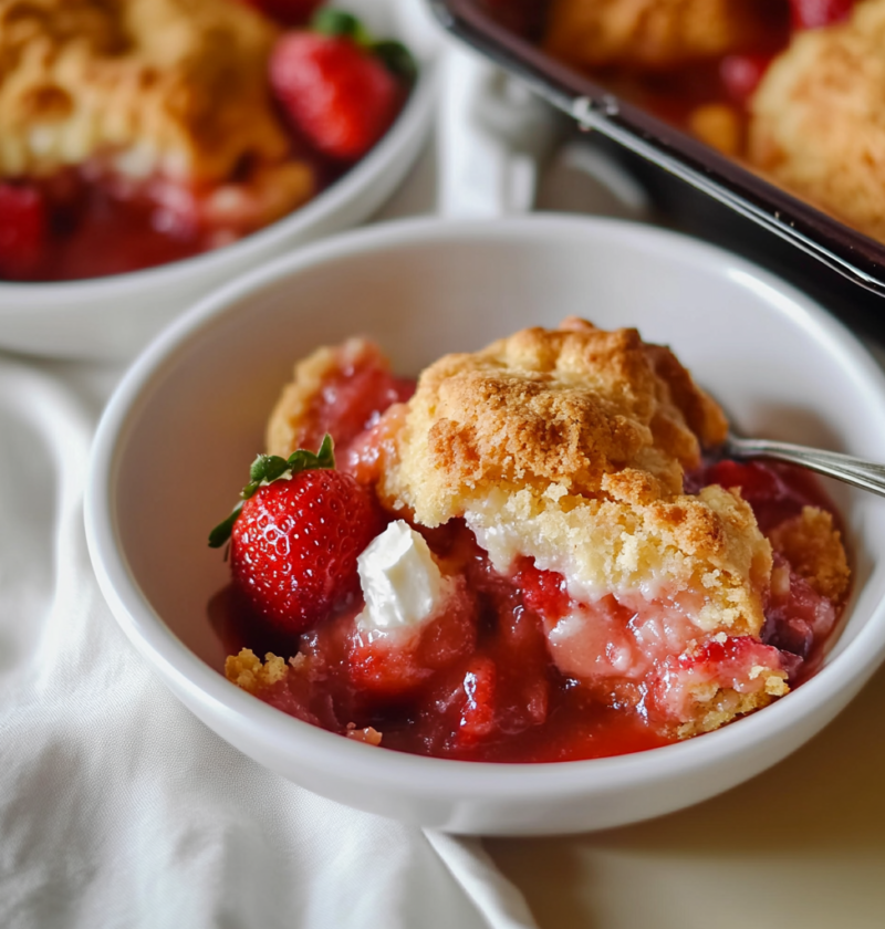 Strawberry Cobbler Recipe The Softest Dessert Ever 1 Strawberry Cobbler Recipe The Softest Dessert Ever