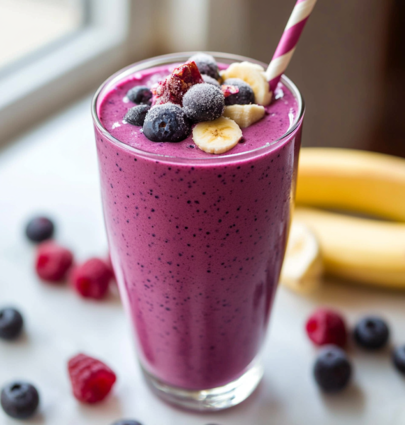 Blueberry Smoothie Recipe: A Quick Healthy Breakfast Idea 1 Blueberry Smoothie Recipe: A Quick Healthy Breakfast Idea
