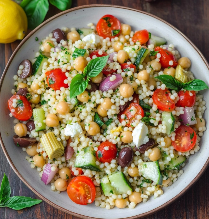 Mediterranean Couscous Salad Recipe for Summer Lunches 1 Mediterranean Couscous Salad Recipe for Summer Lunches