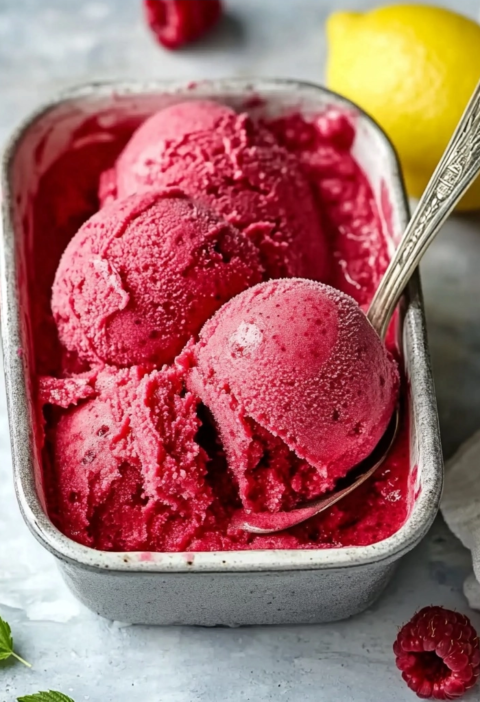 Raspberry Sorbet Recipe Easy & Refreshing Treat