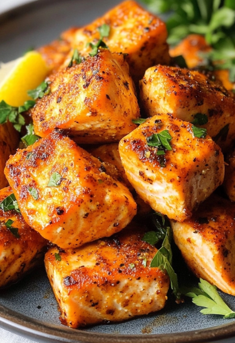 Lemon Pepper Salmon Bites Quick and Easy