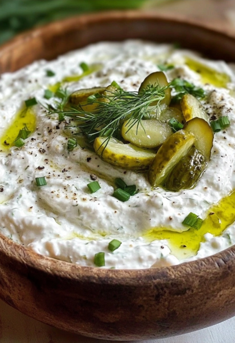 Cottage Cheese Pickle Dip for Quick and Easy Snacking