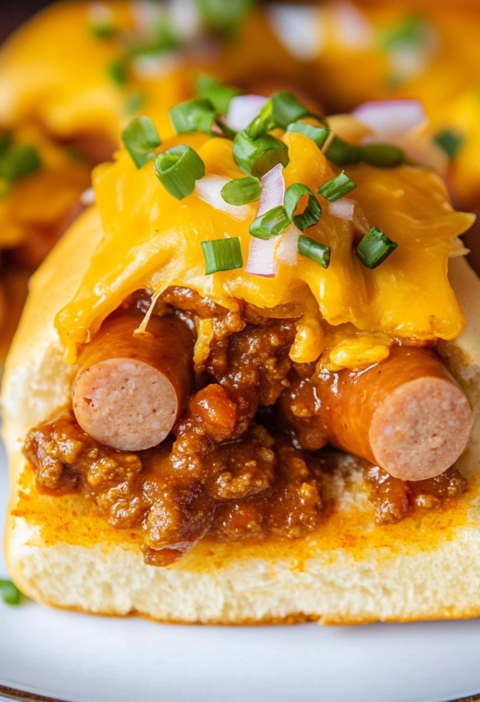 Chili Cheese Dog Sliders