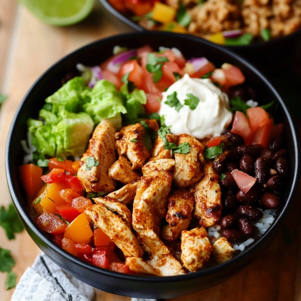 Chicken Fajita Burrito Bowls Recipe for Easy Dinners 2 Chicken Fajita Burrito Bowls Recipe for Easy Dinners