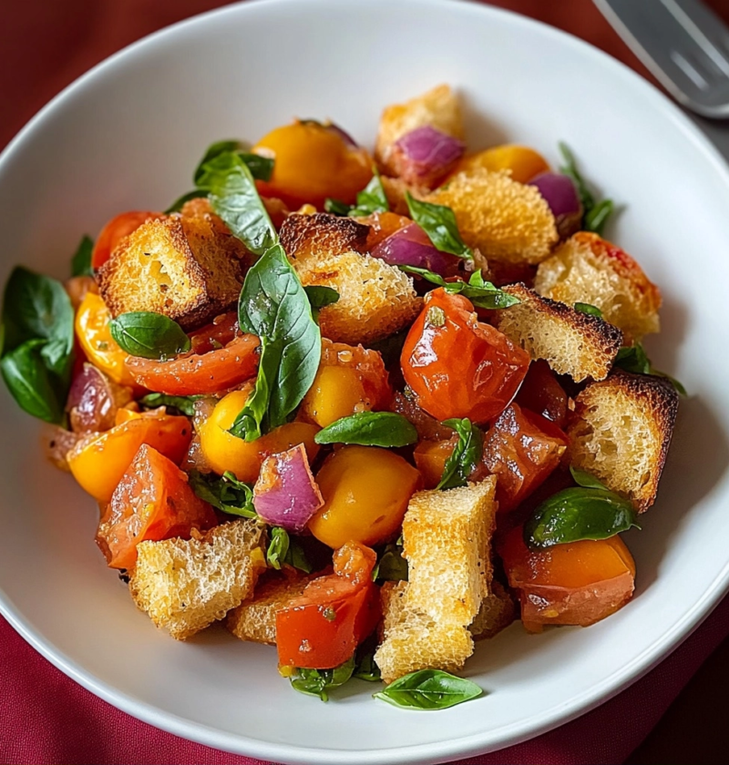 Classic Panzanella Salad with Rustic Bread